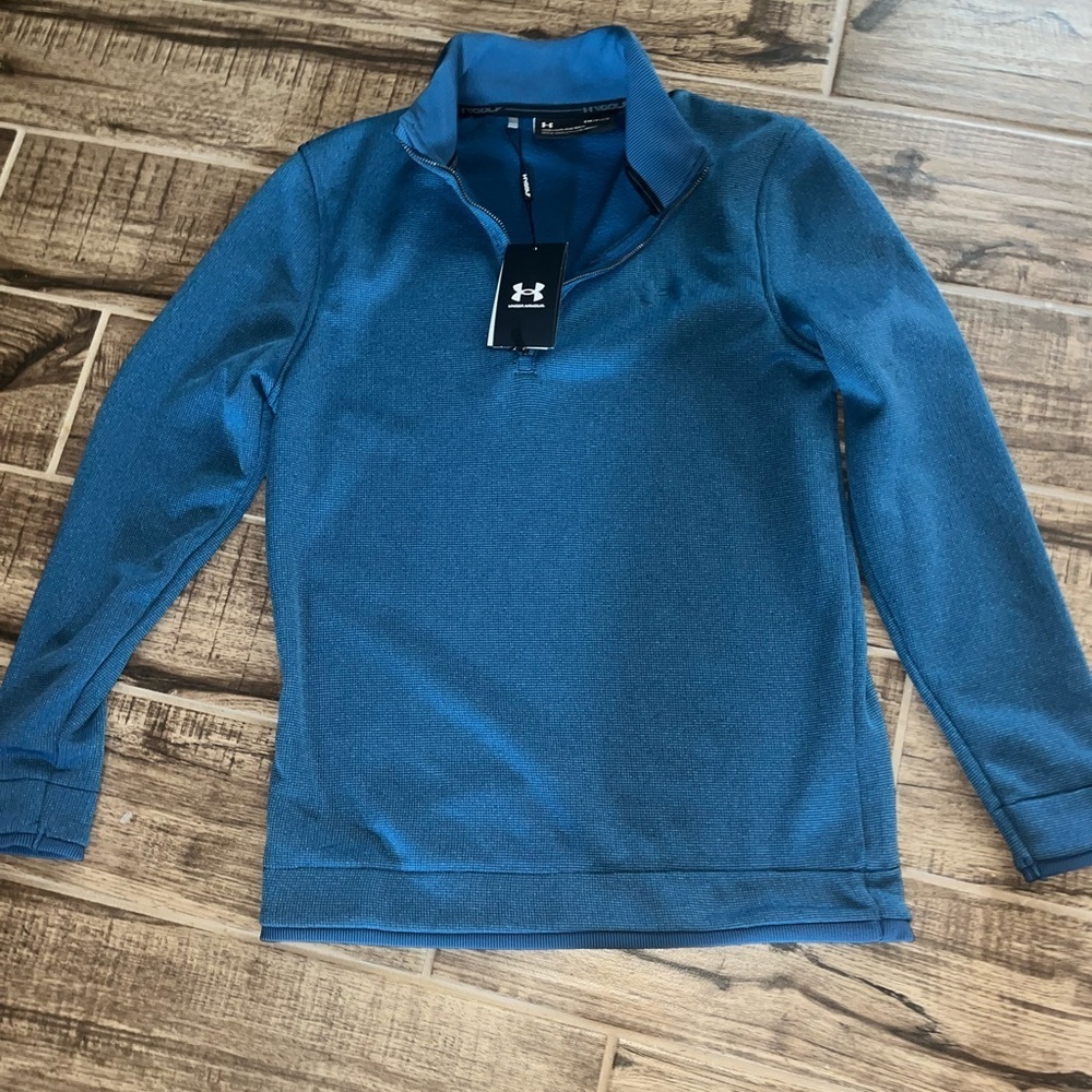 NWT Men's Under Armour Golf Pullover Shirt with Front Top Zipper - S - Loose